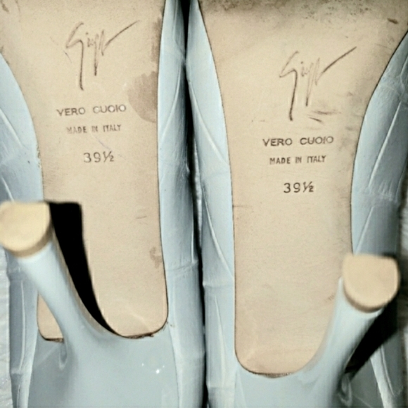 Guiseppe Zanotti Crocodile Platform Pumps Heels 🤍 RETAIL $975- 🤍 Worn 1 Time - Picture 8 of 10